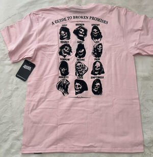Broken Promises Pink Graphic T Shirt Mens Large A Guide To Broken Promises New
